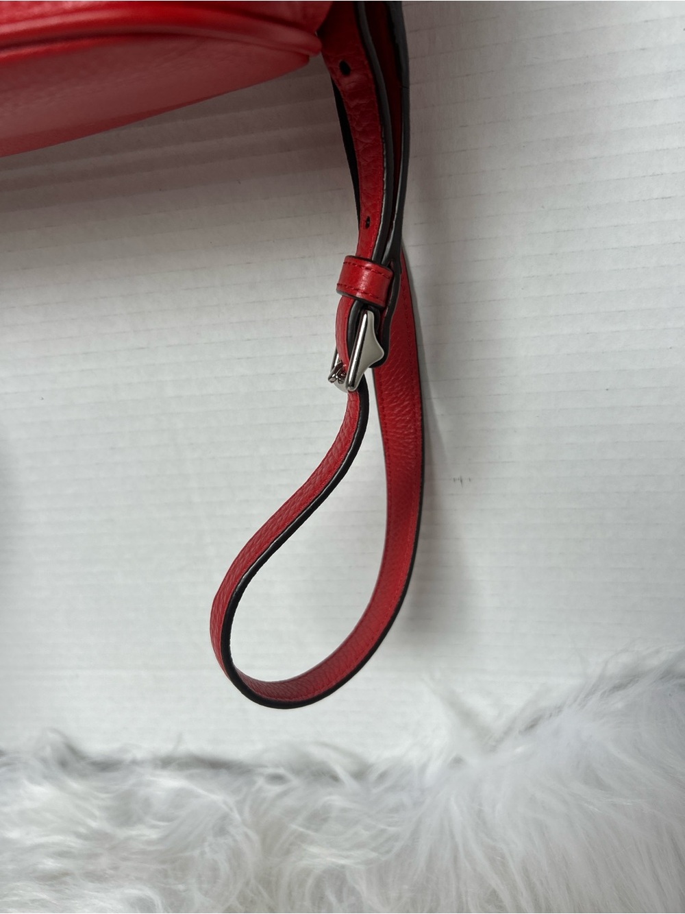 Coach Parker Red Leather Drawstring Backpack - Women Bags - Picture 2 of 8